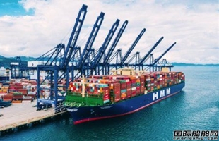 现代商船全球最大集装箱船满载 创货运量新纪录