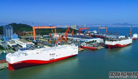 厦船重工建造全球最大LNG动力汽车滚装船开启处女航
