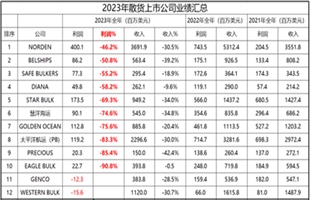 财报季！盘点干散货船东业绩：2024年开局强劲